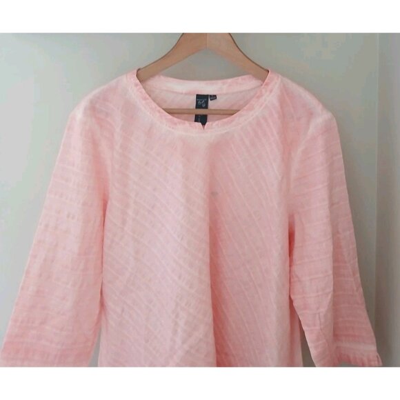 New Focus Casual Life Waffle Textured Popover Blouse - Picture 2 of 9